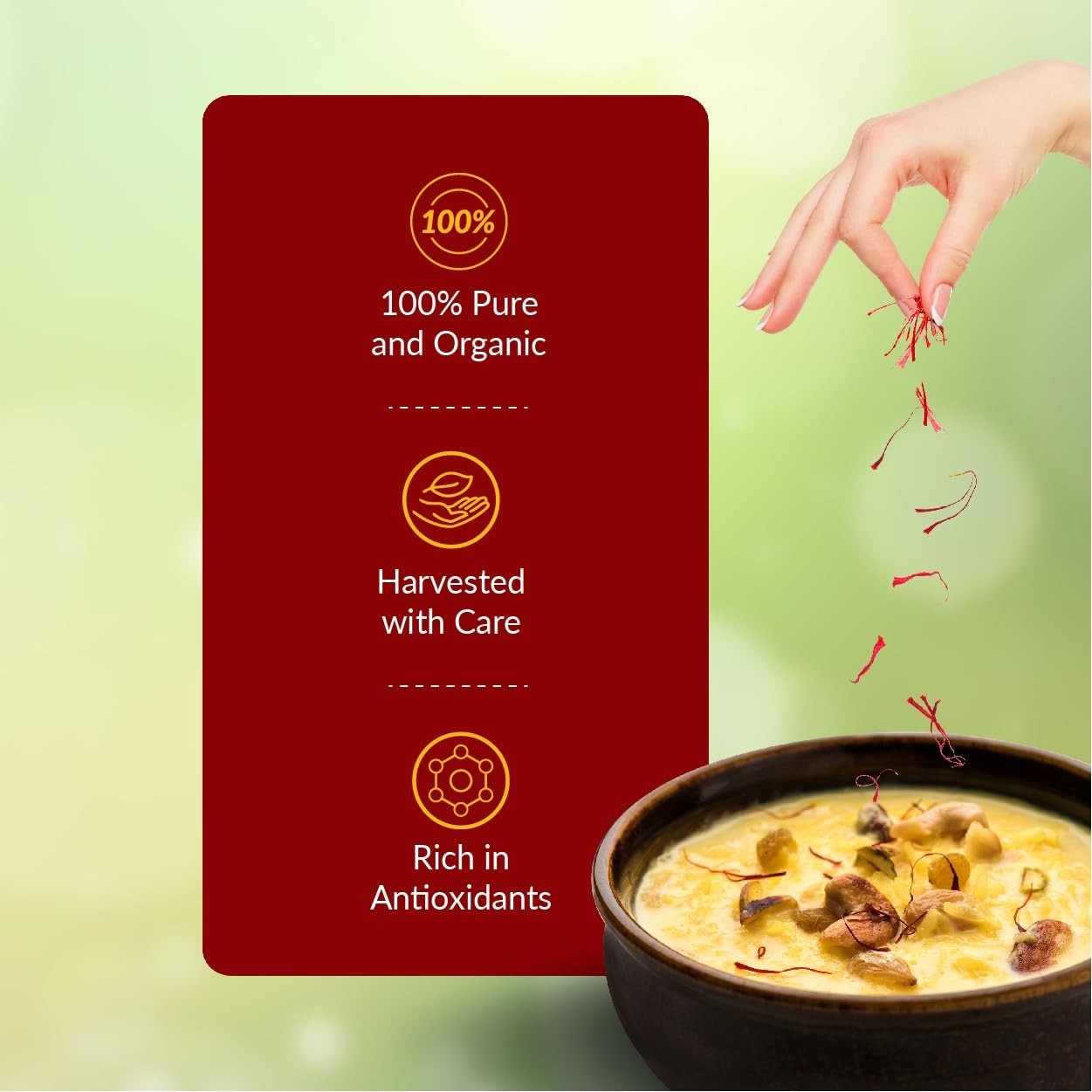 Baby Brand Saffron/Kesar/Kumkum Puvu,Red Gold threads of Kashmiri Saffron pack-2
