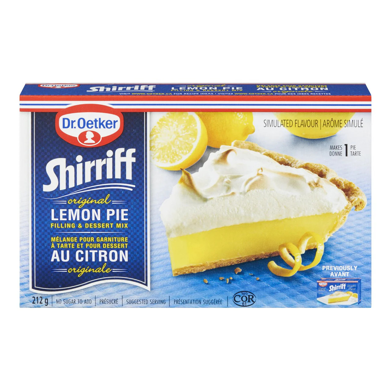 Dr. Oetker Shirriff Lemon Pie Filling & Desert Mix – 212g{Imported from Canada}