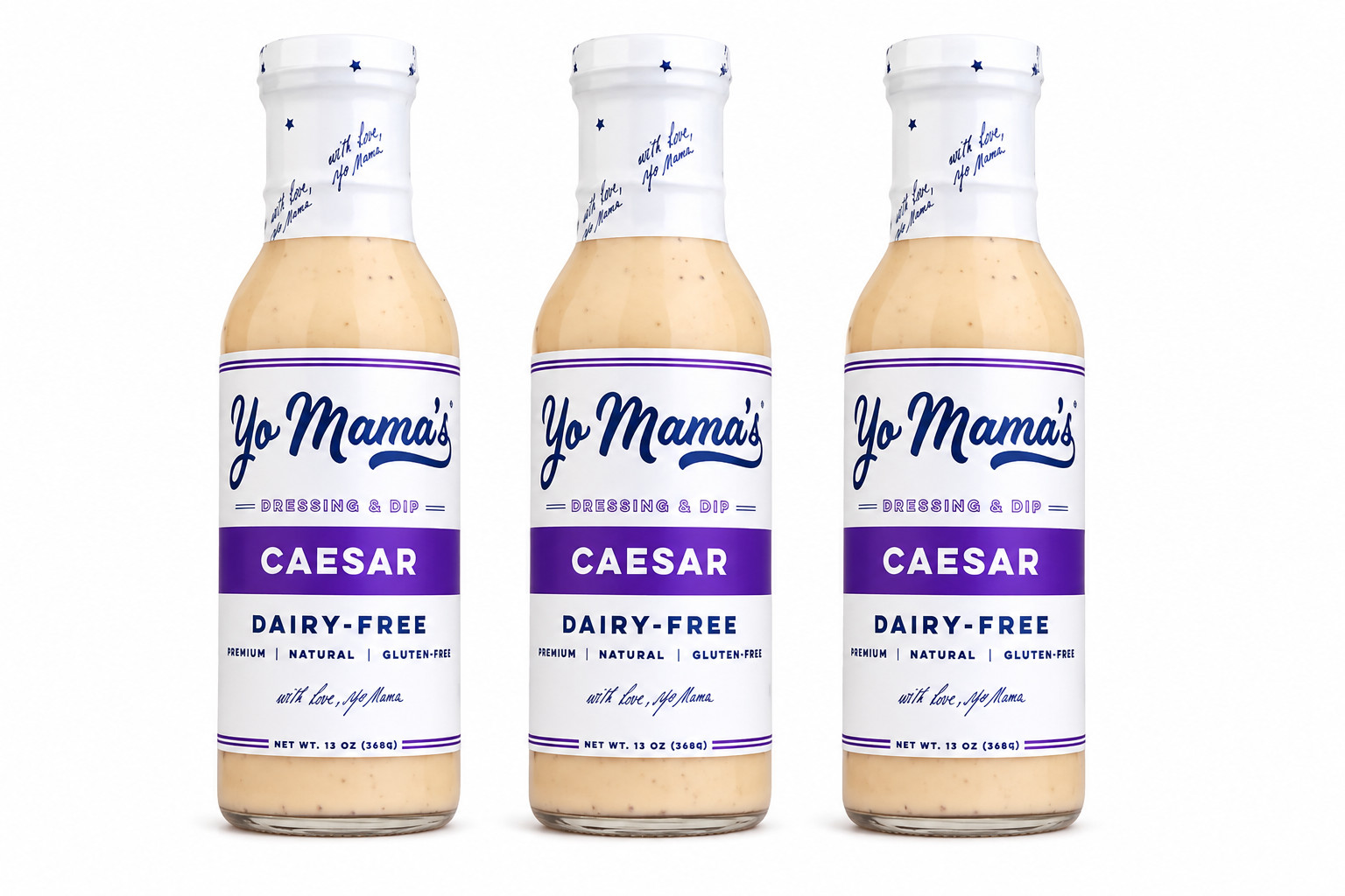 Yo Mama’s Caesar Dairy Free Dressing & Dip 3 Pack Exp. 07/2027