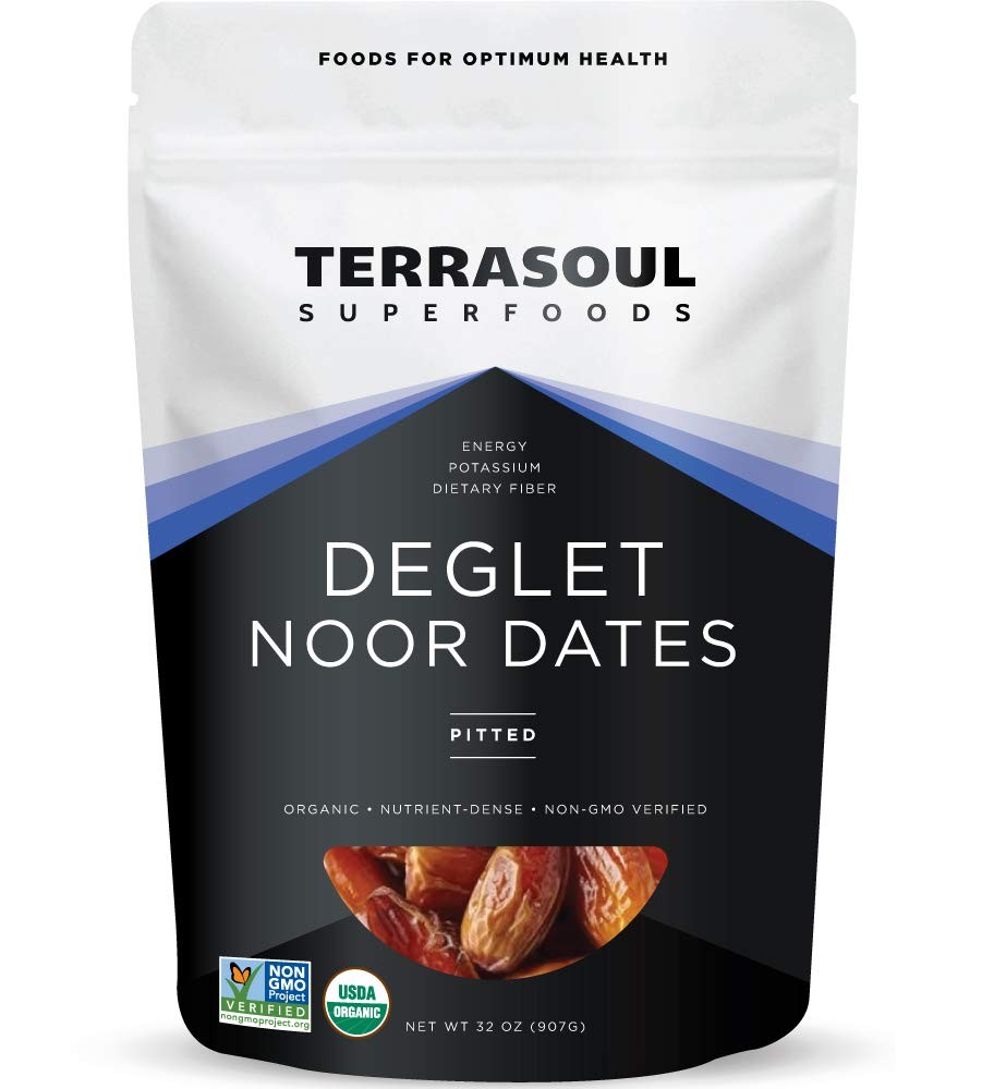 Terrasoul Superfoods Organic Deglet Dates, 2 Lbs Pitted | Fresh | Natural Sw…