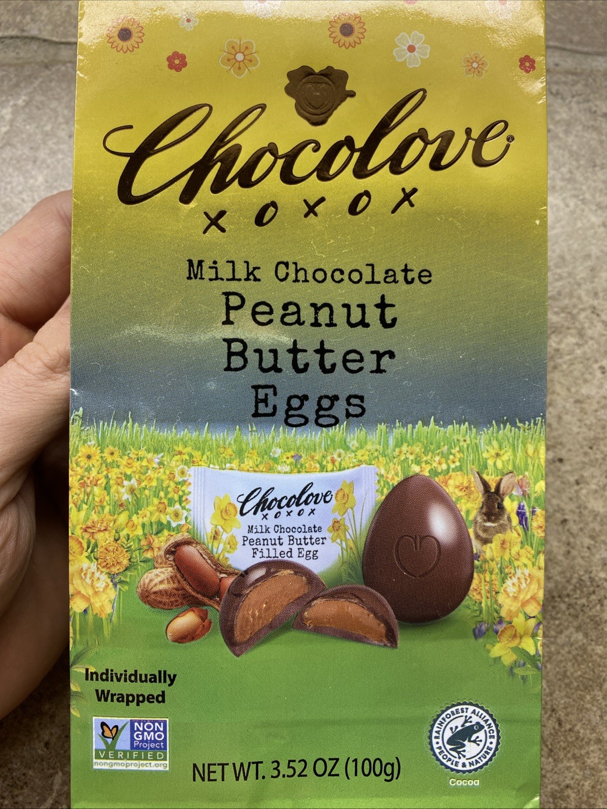 14 CHOCOLOVE Milk & Dark Chocolate Peanut Butter & Caramel Hearts, Eggs