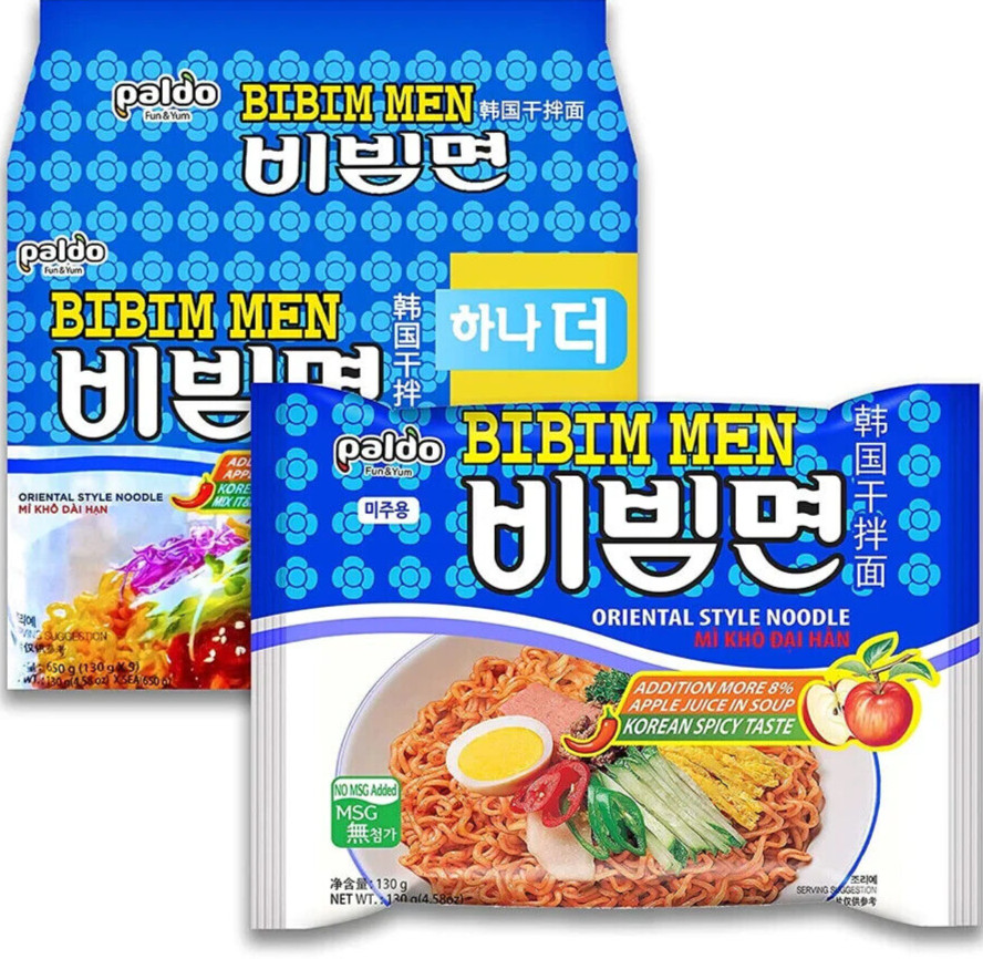 Paldo BiBim Men Instant Cold Noodle 4.58 oz x 5 Packs~ Exp 11/2025