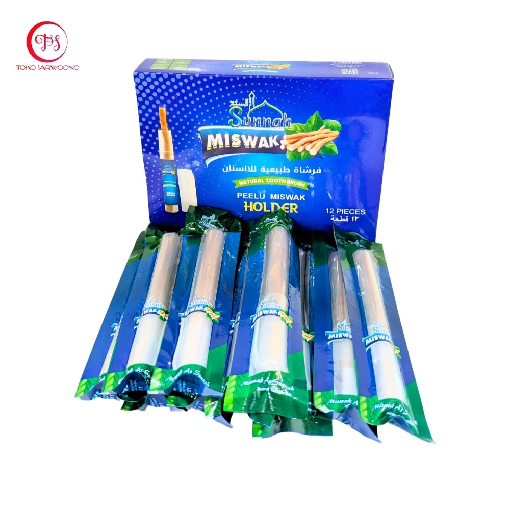 Miswak Toothbrush Sticks Box of 12 Natural Siwak Holder Oral Care