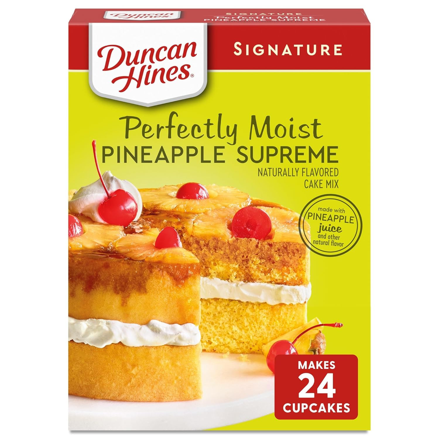 Duncan Hines Pineapple Supreme Flavored Cake Mix, 15.25 Oz.