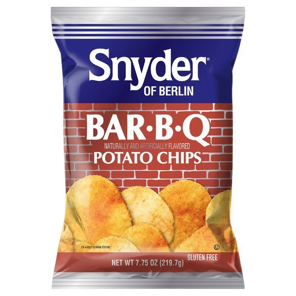 4 Pack Snyder of Berlin Bar BBQ Potato Chips 7.75 oz Bags