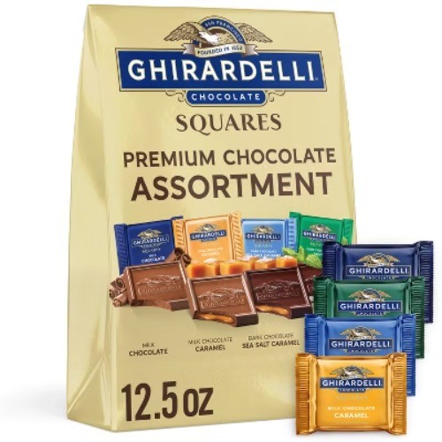 Ghirardelli Premium Square Chocolate Assortment – XL Bag – 12.5oz