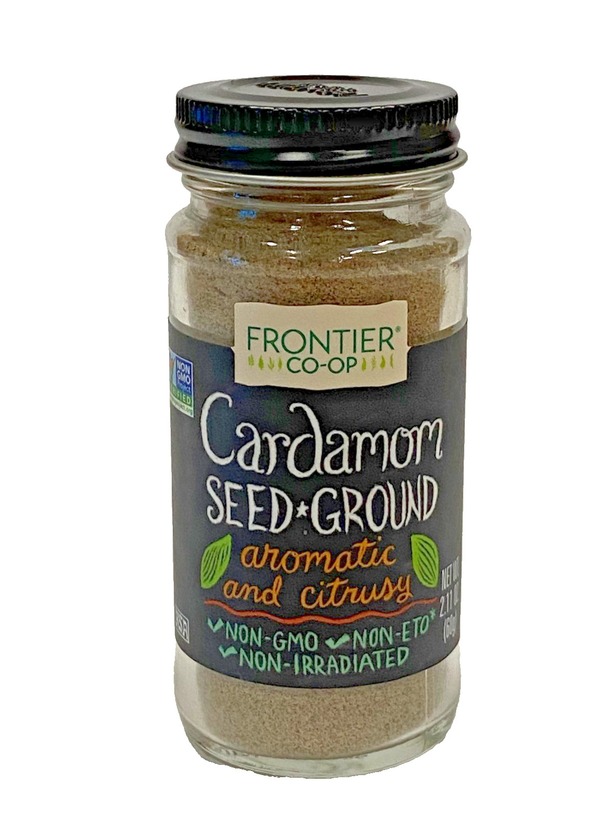 Frontier Co-Op Cardamom Seed Ground Aromatic & Citrusy, Non-GMO, BB OCT2026