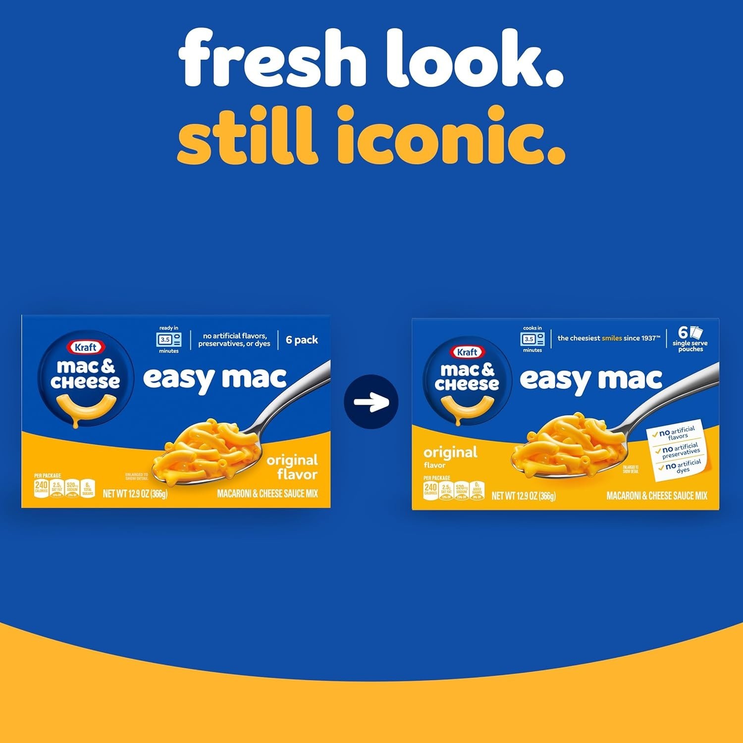 Creamy Kraft Easy Mac & Cheese 6 ct Pouches – Fast Comfort Food Ready in Minutes