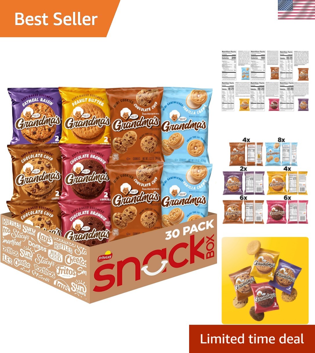 Individually Wrapped Cookies Variety Pack – 30 Delicious Treats for Any Occasion