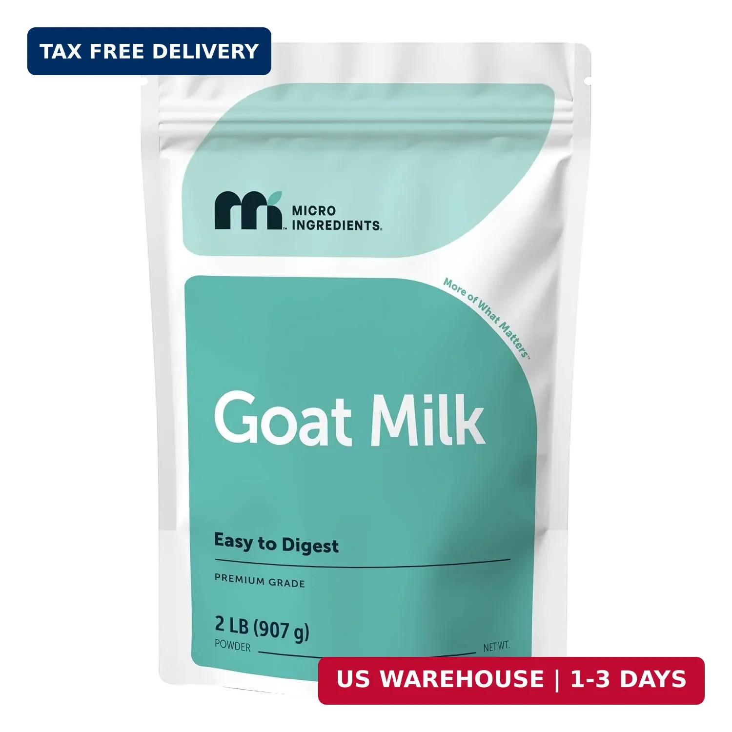 Micro Ingredients Goat Milk Powder 2 lb (907 g) | Single Ingredient Powdered Goa