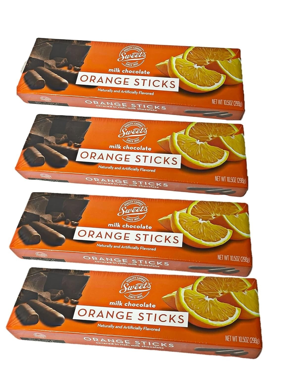 Gourmet Milk Chocolate Orange Sticks – 10.5 oz (Pack of 4)