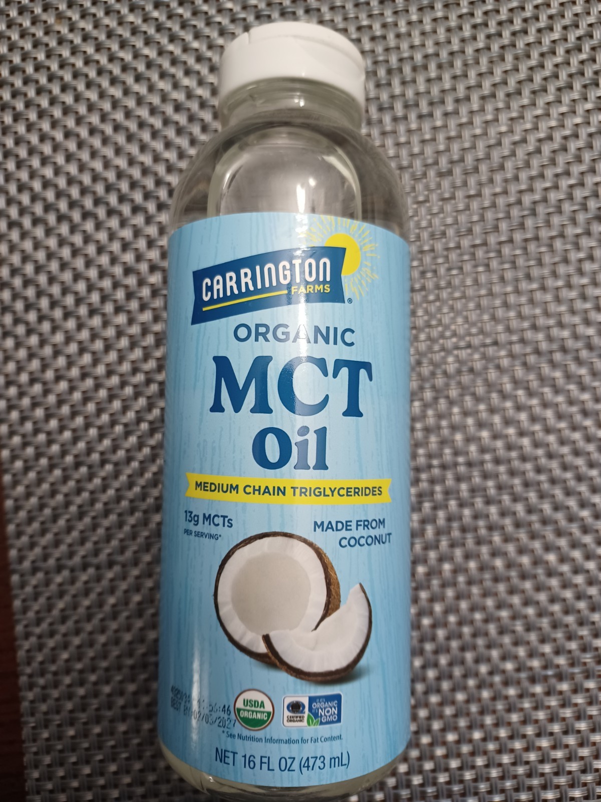 Organic MCT Liquid Coconut Oil, 16 fl oz (473 ml)