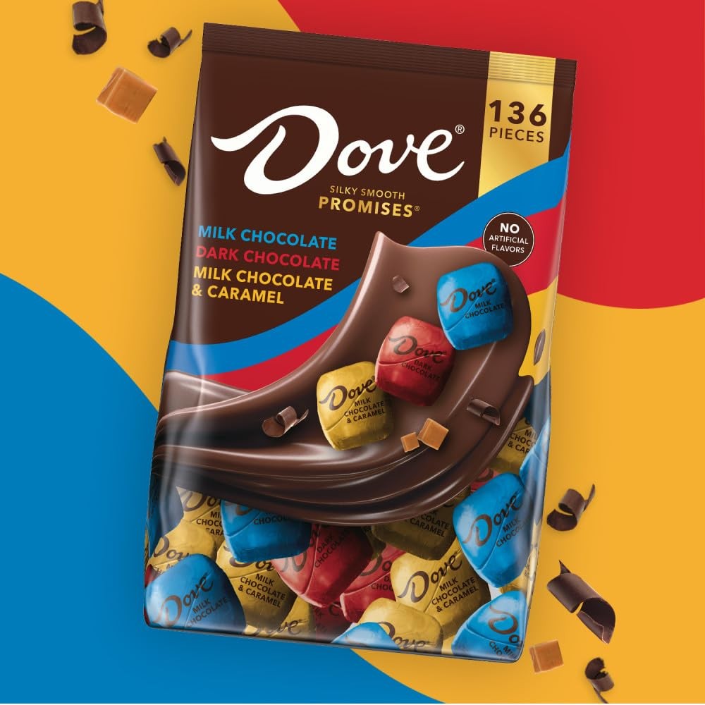 PROMISES Milk, Dark and Milk & Caramel Assorted Chocolate Candy, 136 Ct Bulk Bag