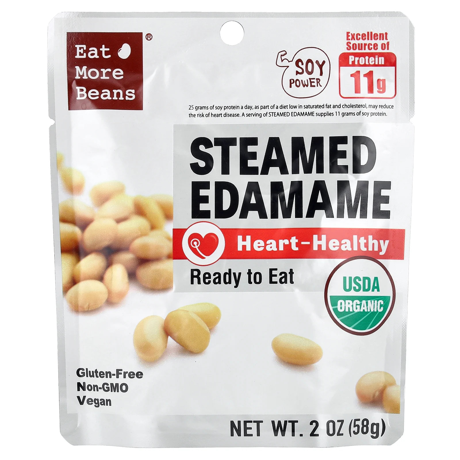 Steamed Edamame, 2 oz (58 g)