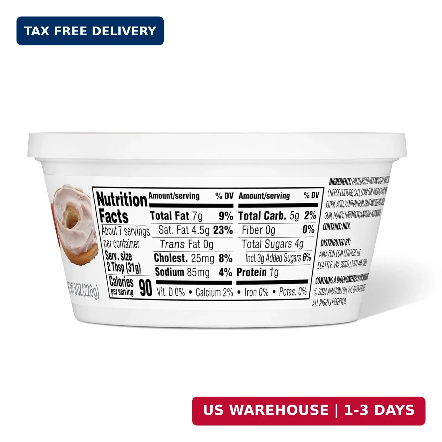 Amazon Grocery, Strawberry Cream Cheese Spread, 8 Oz