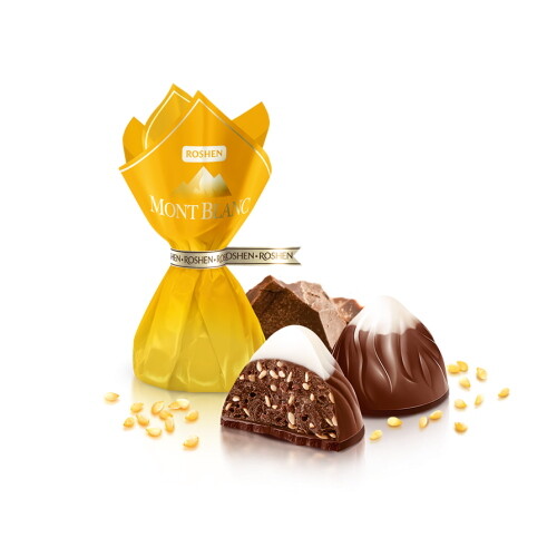 Ukrainian Sweets ROSHEN Chocolate Candy «MontBlanc» with Sesame 200g/7oz