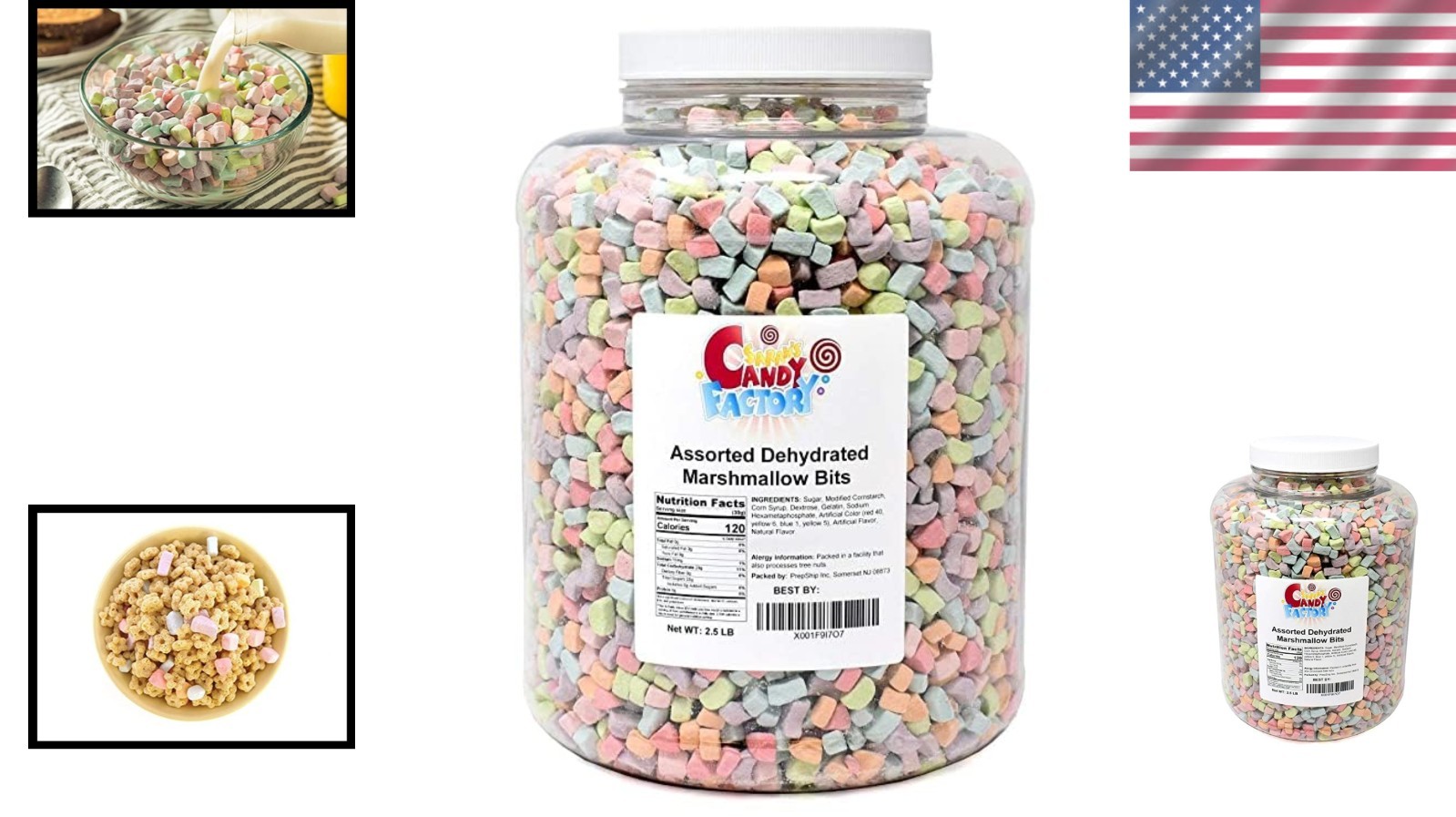 Assorted Dehydrated Marshmallow Bits, 2.5 lbs