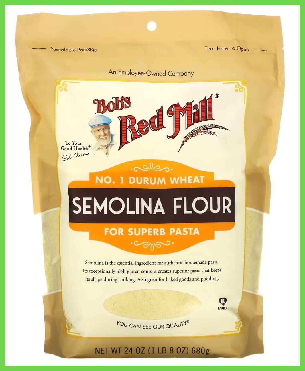 Bob’s Red Mill, Semolina Flour, 24 oz (680 g)