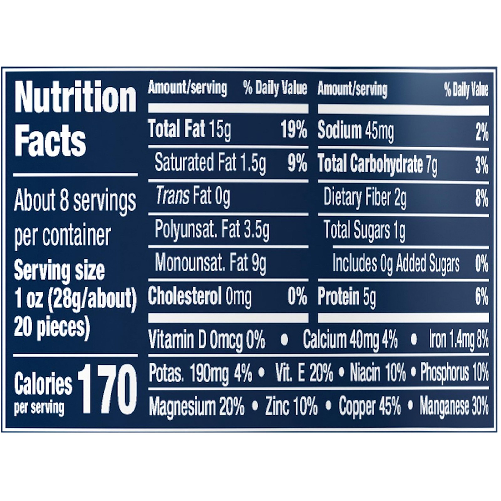 Planters Select Cashews (Almonds & Pecans Nut 8.25 Ounce (Pack of 1), Blue