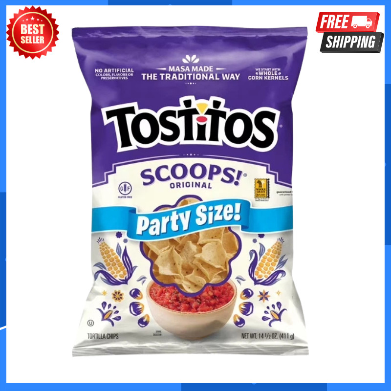 Tostitos Scoops! Party Size Tortilla Chips, 14.5 oz Bag