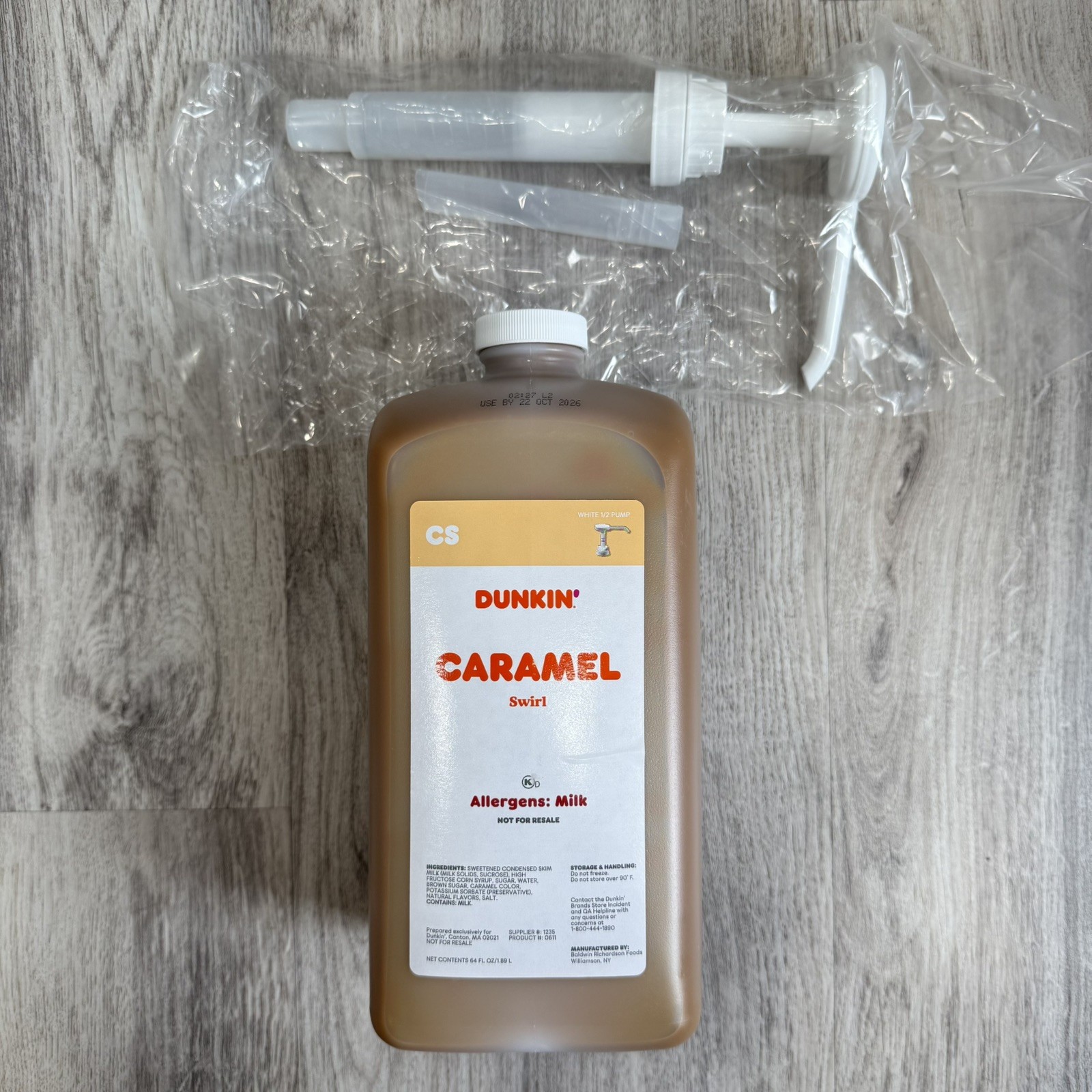 Dunkin Donuts Caramel Swirl With New Free Pump 64 Oz (RESTOCKED WEEKLY)