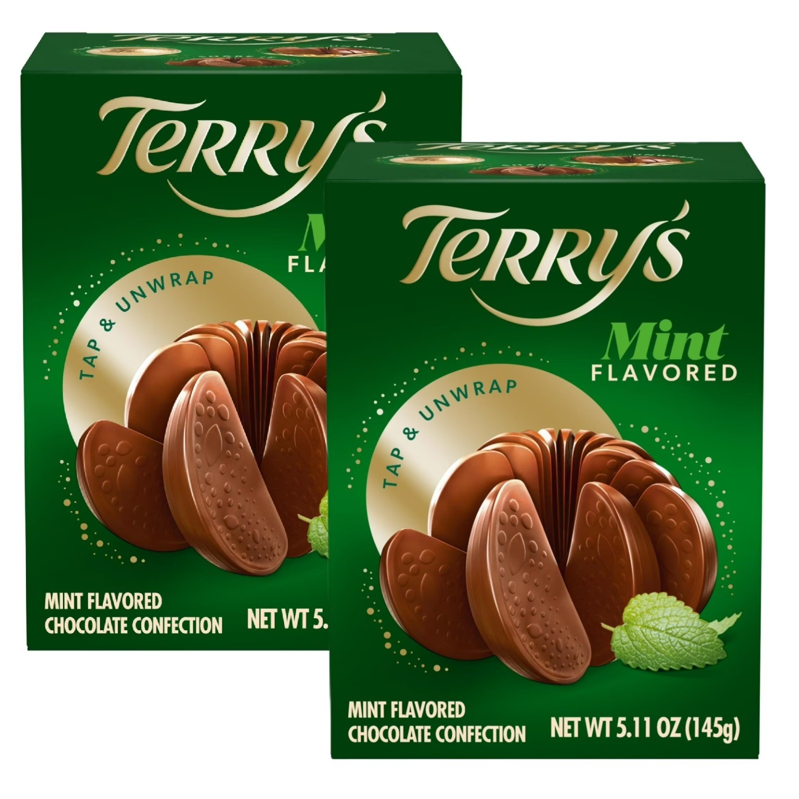 Terry’s Milk Chocolate Natural Mint Splits 20 Orange Sections Candy 5.11oz 2 Pk