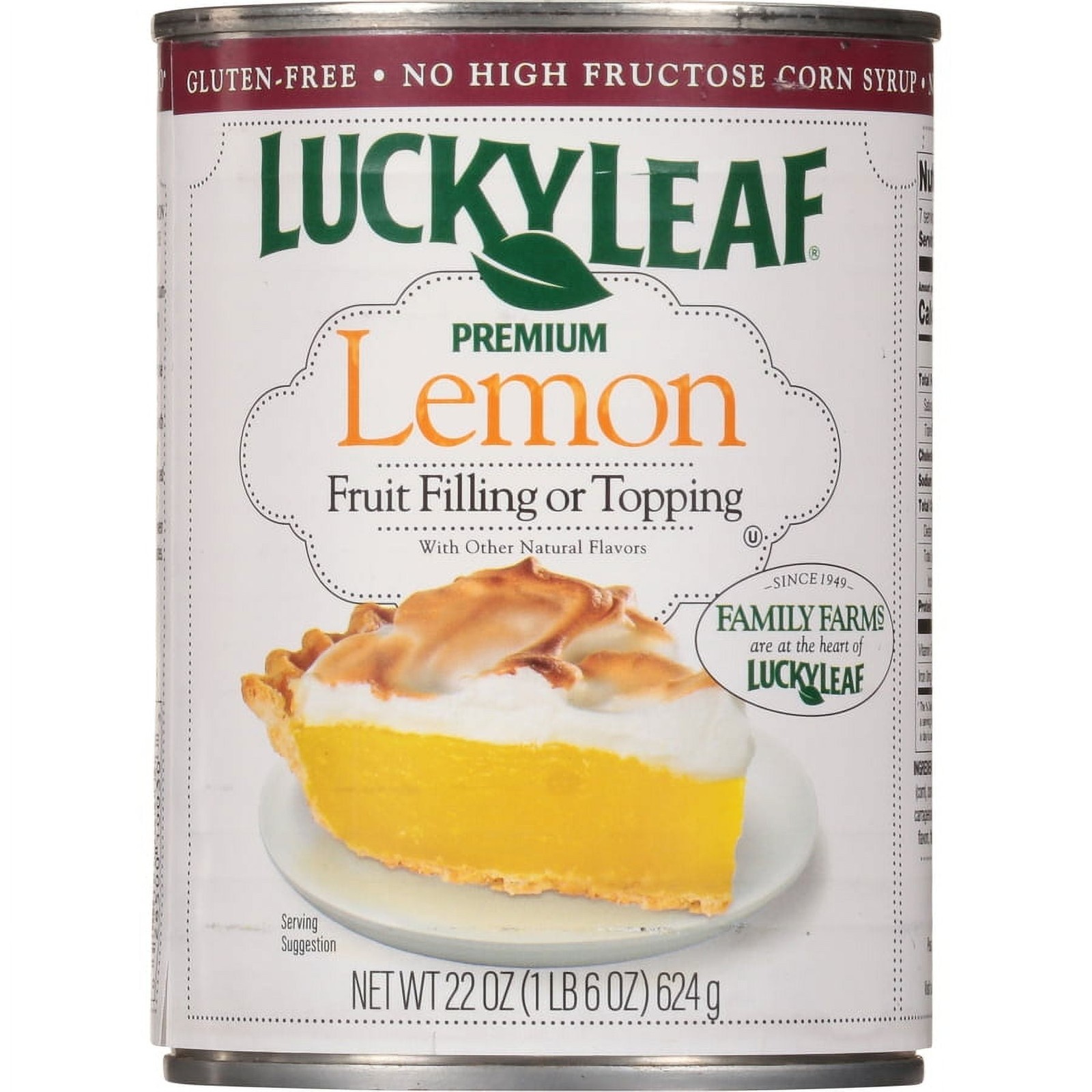 Lucky Leaf Premium Lemon Fruit Filling or Topping, 22oz Can, Free Shipping