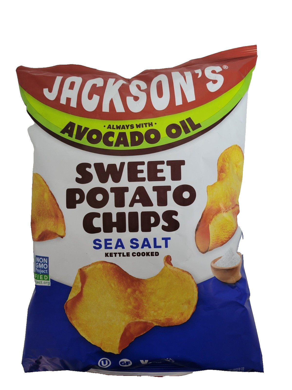 Jackson’s Sweet Potato Chips Avocado Oil Sea Salt Kettle Cooked 13.5 OZ