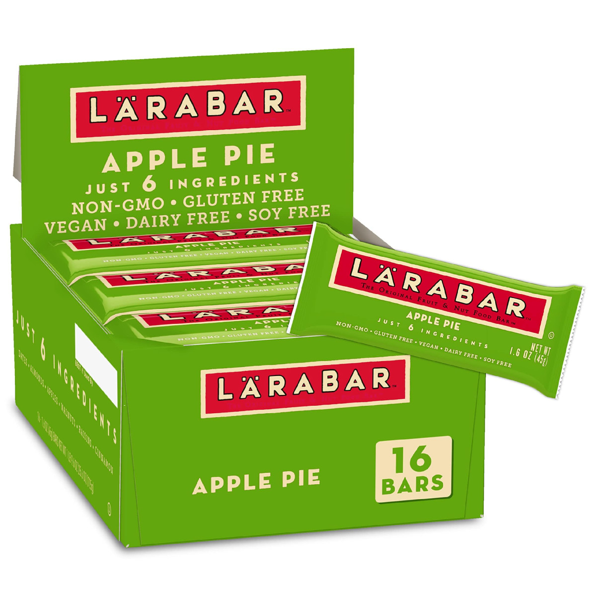 Lärabar Larabar Apple Pie Fruit And Nut Bars Gluten And Vegan 16 Ct 25.6 Oz