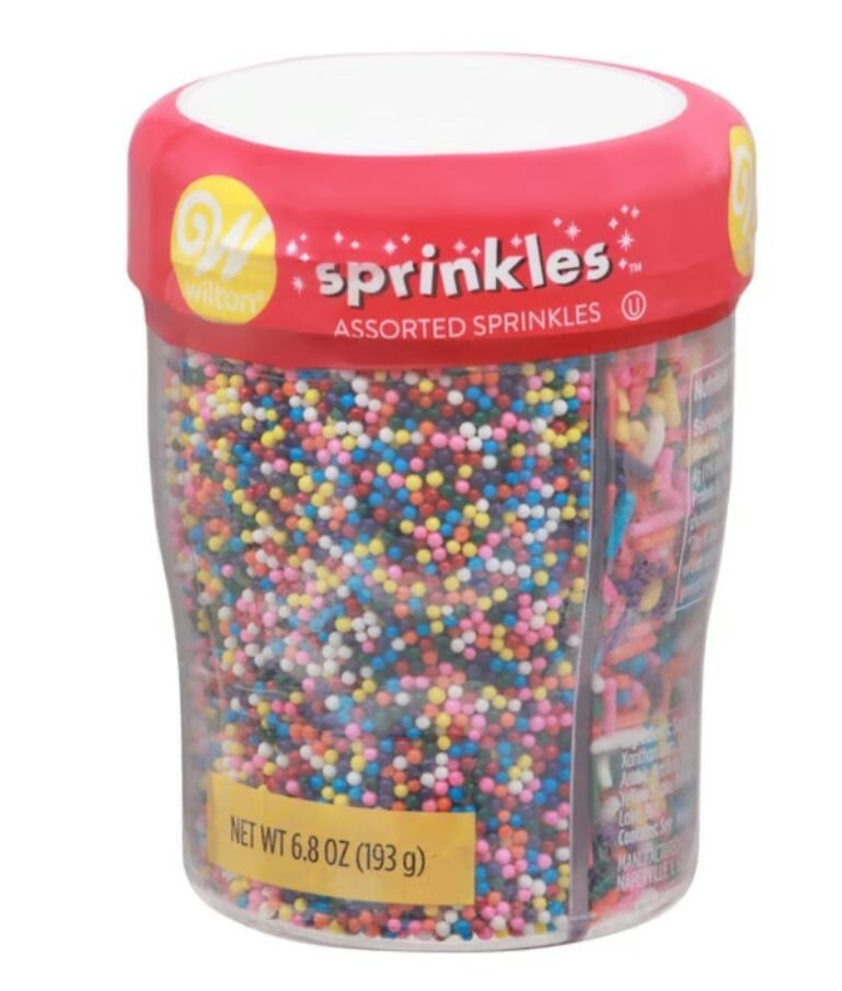Wilton 3 Mix Sprinkles Assortment Baking Supplies Nonpareils, Jimmys, Confetti