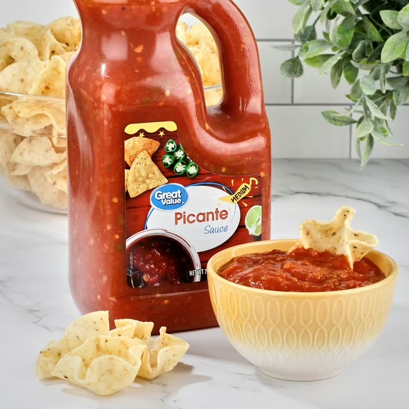 Great Value Mild Picante Sauce 70 oz Bulk Size Mexican Salsa Dip Jug