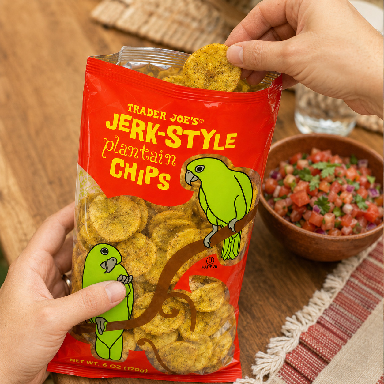 4 Pack Trader Joe’s Jerk-Style Plantain Chips 6 oz
