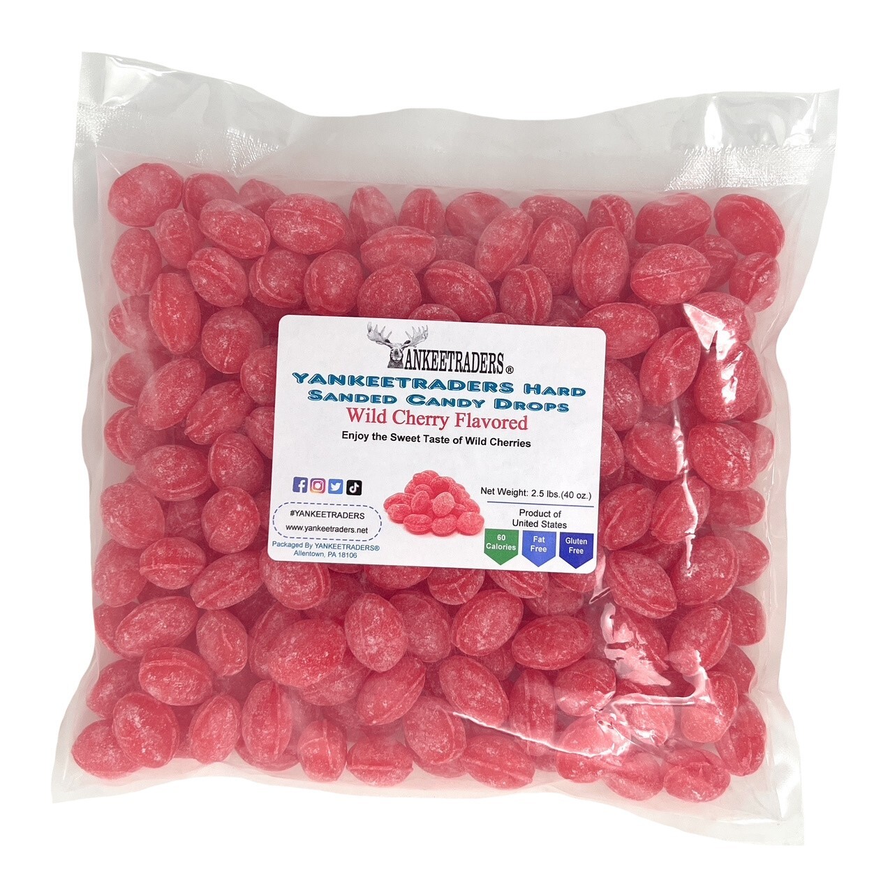 Claey’s Cherry Sanded Hard Candy 2 lbs. & 4 lbs. ~ YANKEETRADERS® ~FREE SHIPPING