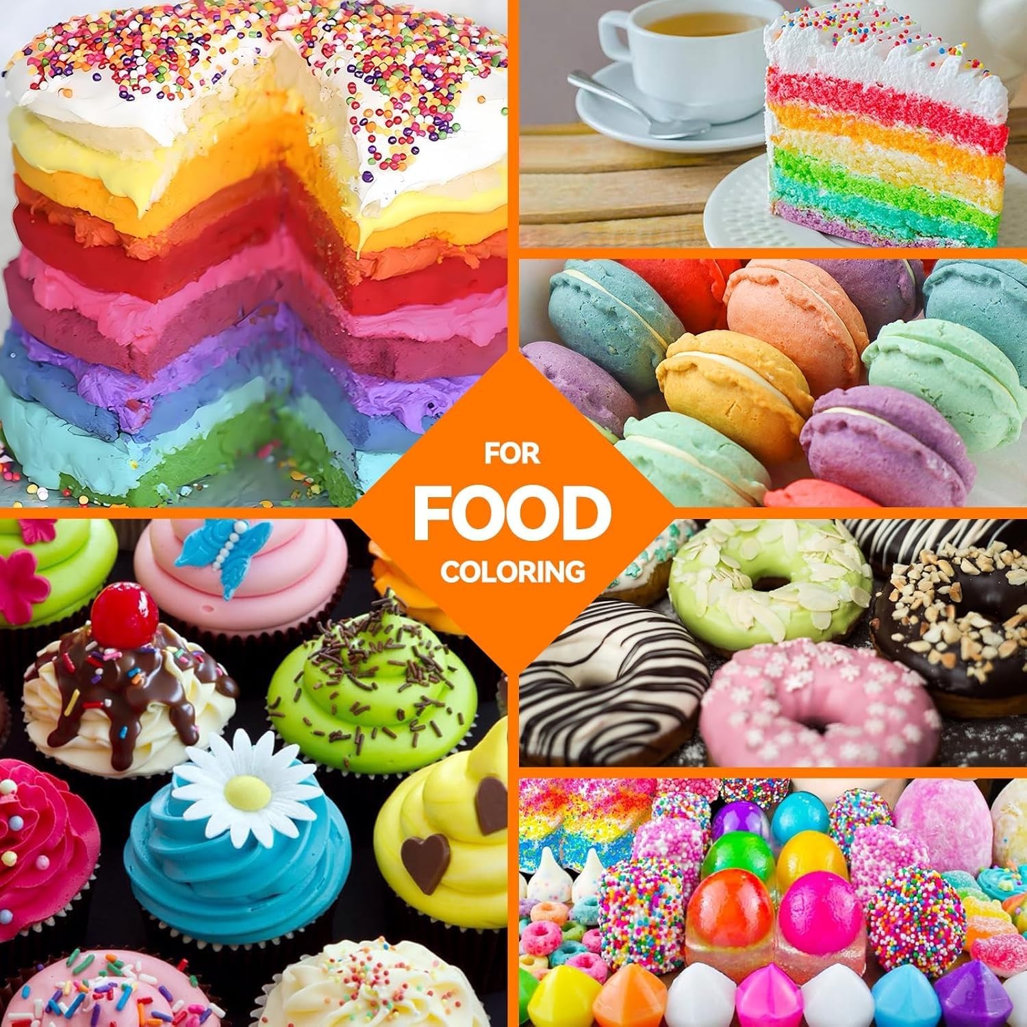 Food Coloring Liquid Set 14 Colors Grade Concentrated for Baking Icing Cake