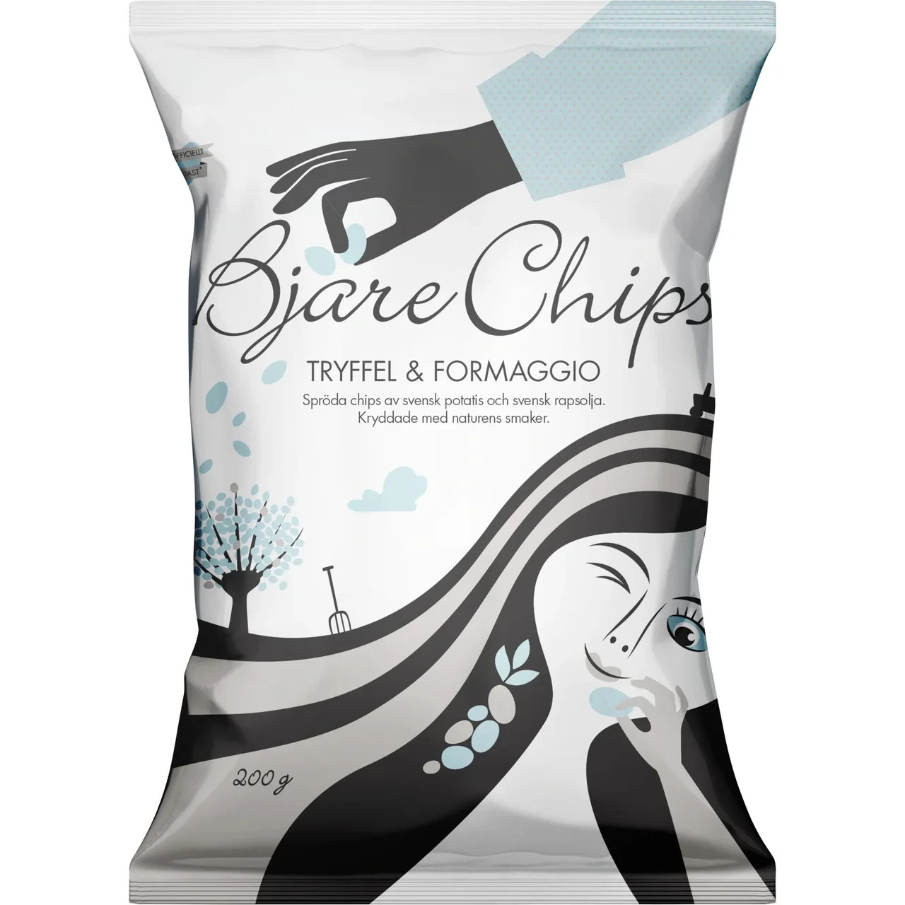 Bjäre Chips Truffle Parmesan 200g Swedish Premium Potato Crisps