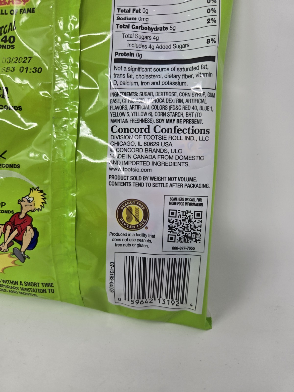 2pc Set 4oz per Bag DUBBLE BUBBLE Candy Cry Baby Extra Sour Bubble Gum 5 Flavors