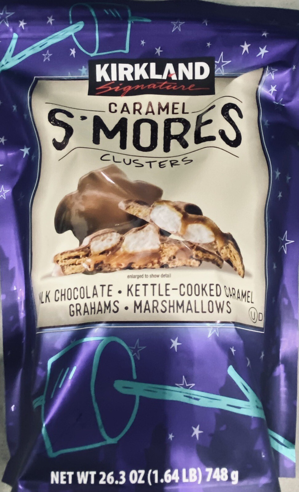 Kirkland Signature Caramel S’mores Clusters Kosher Kettle Cooked 26.3 oz Bag