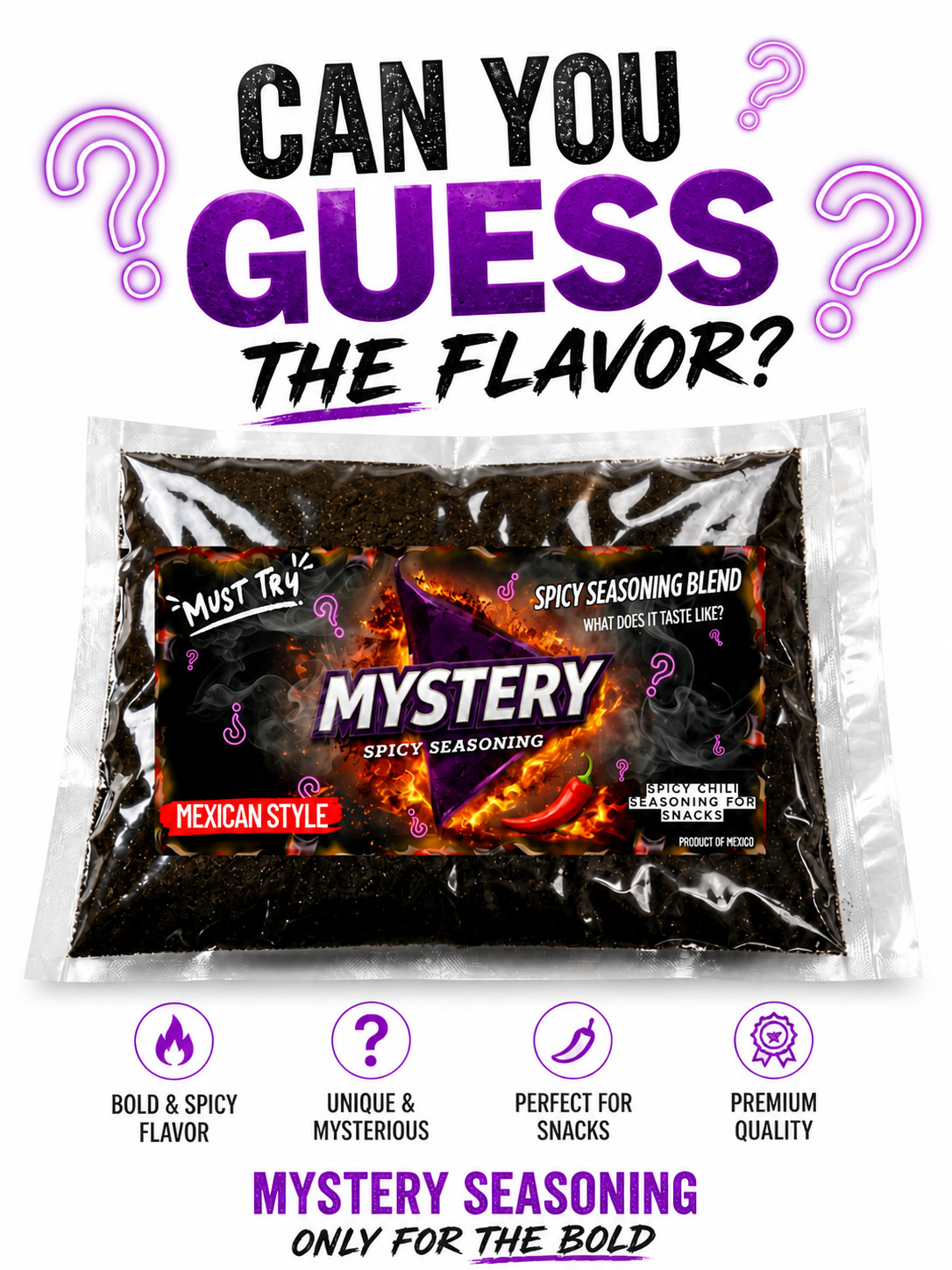 Mystery Spicy Seasoning Blend – for Snacks, Chips & Beef Jerky (1 LB)