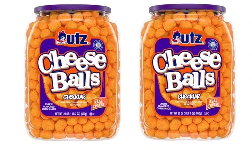Utz Cheese Balls, 23 oz Barrel ,2 boxes fast shipping
