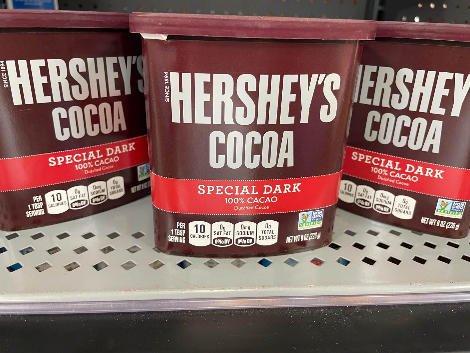 3 Pack Hershey’s Special Dark Dutched Cocoa Powder 8 oz 100% Cacao Gluten Free