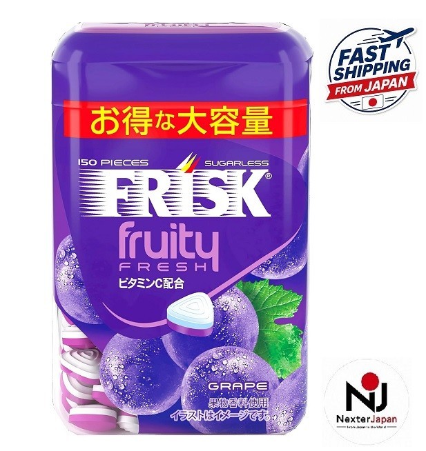FRISK Fruity Fresh Grape Bottle 105g 150 Tablets Vitamin C Japanese Candy