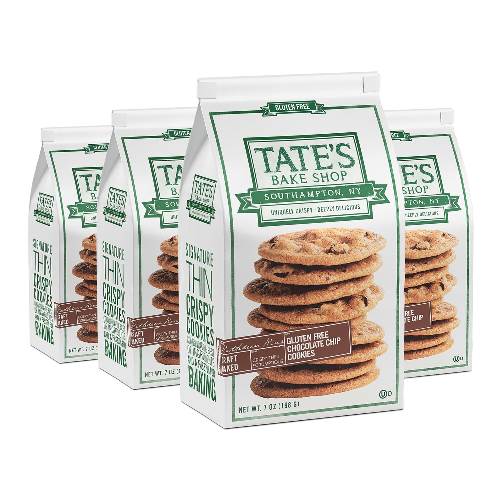 Tate’s Bake Shop Gluten Free Chocolate Chip Cookies, Gluten Free Cookies, 4 – 7