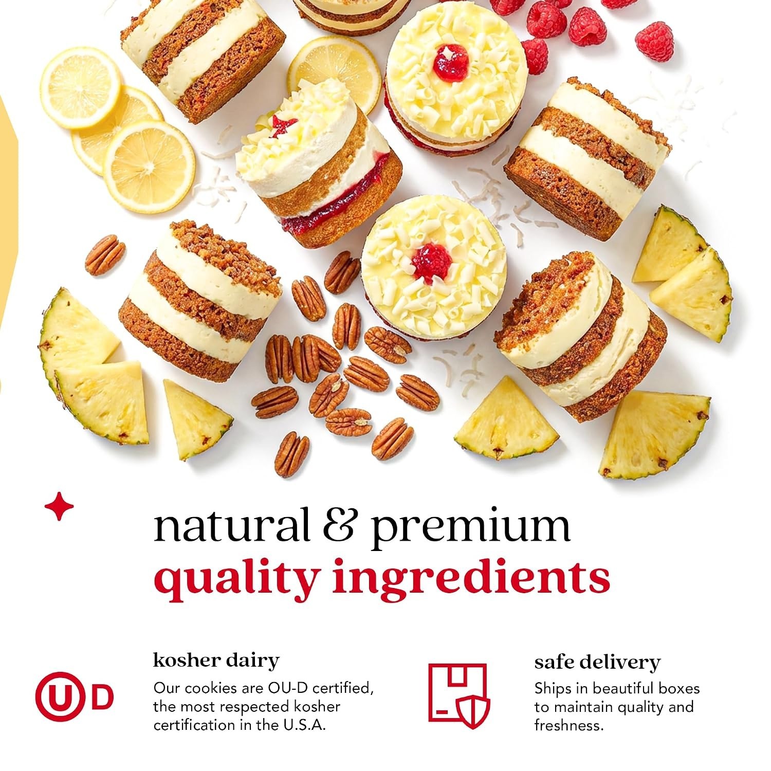 David’s Cookies Mini Snack Cakes – 12 Count Carrot Cake & Raspberry Lemon, In…