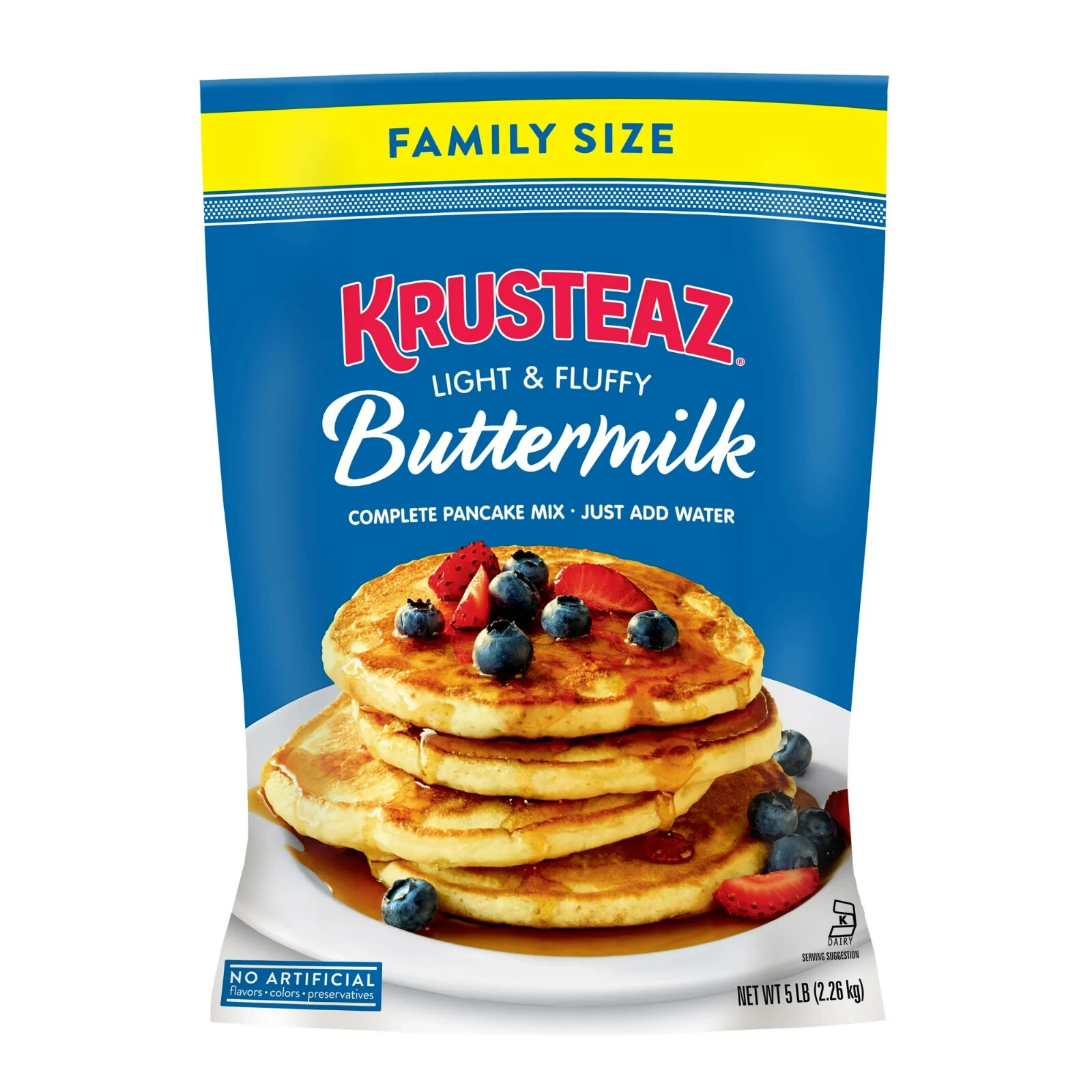 Krusteaz Light & Fluffy Buttermilk Complete Pancake Mix, 5 lb Bag