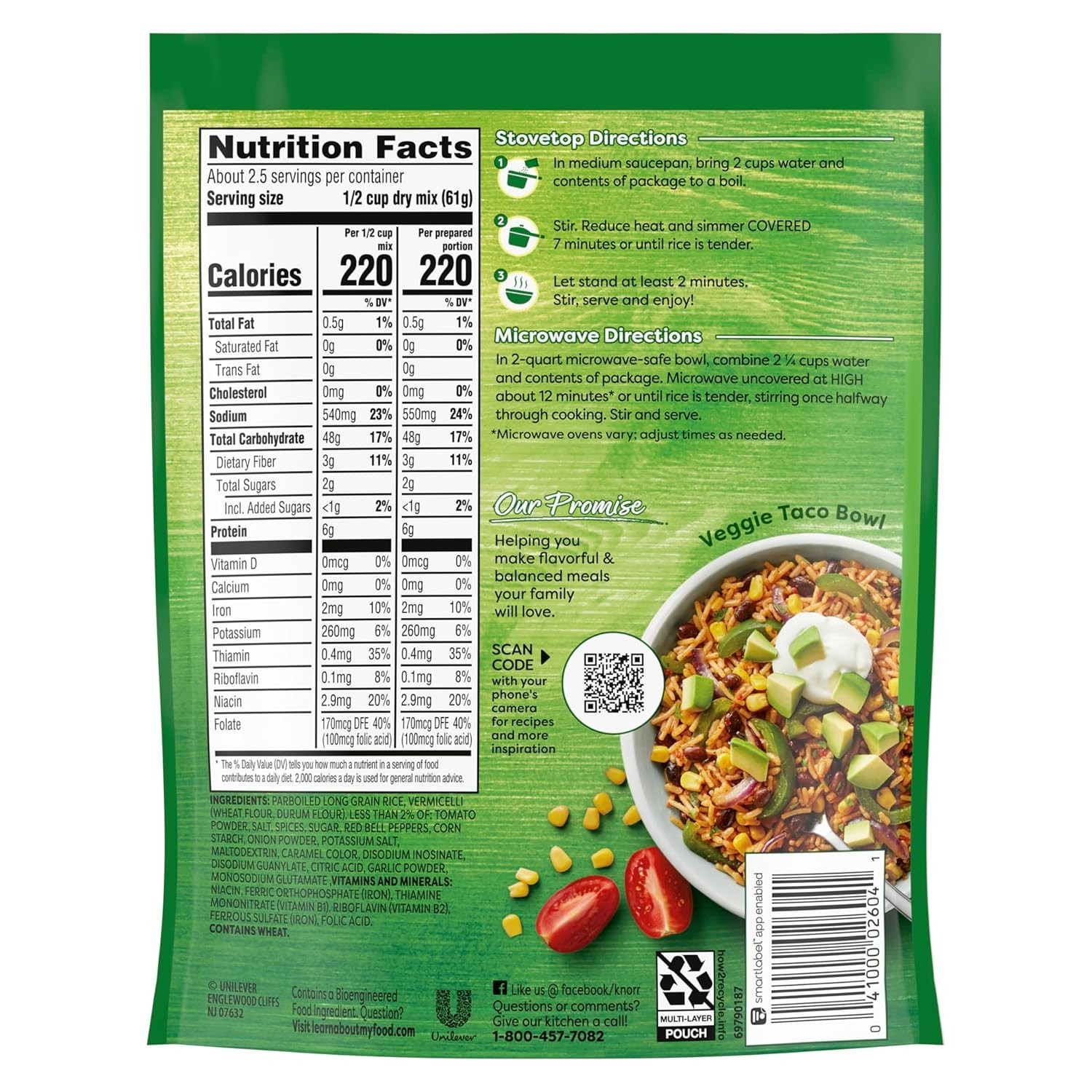 Taco Rice Side for Meals 5.4 oz Kosher No Artificial Flavors
