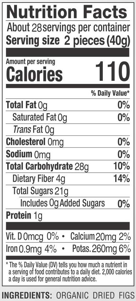 Sunny Fruit Organic Sun-Dried Figs, 40 Ounce