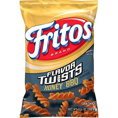 Twists Honey BBQ Flavored Corn Chips 9.25 Ounce Bag Snack For Sharing