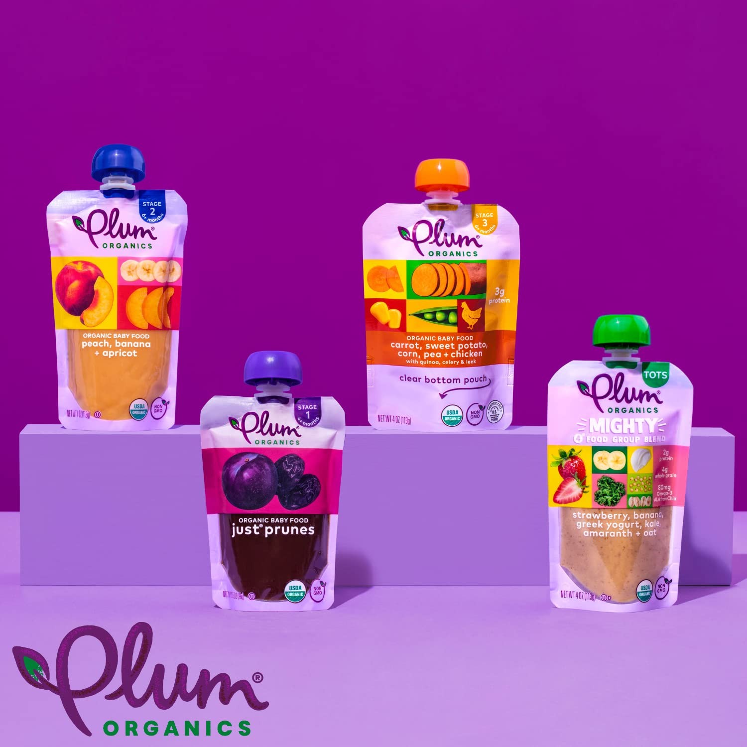 Plum Organics Mighty 4 Organic Toddler Food – 4 Ounce (Pack of 12)