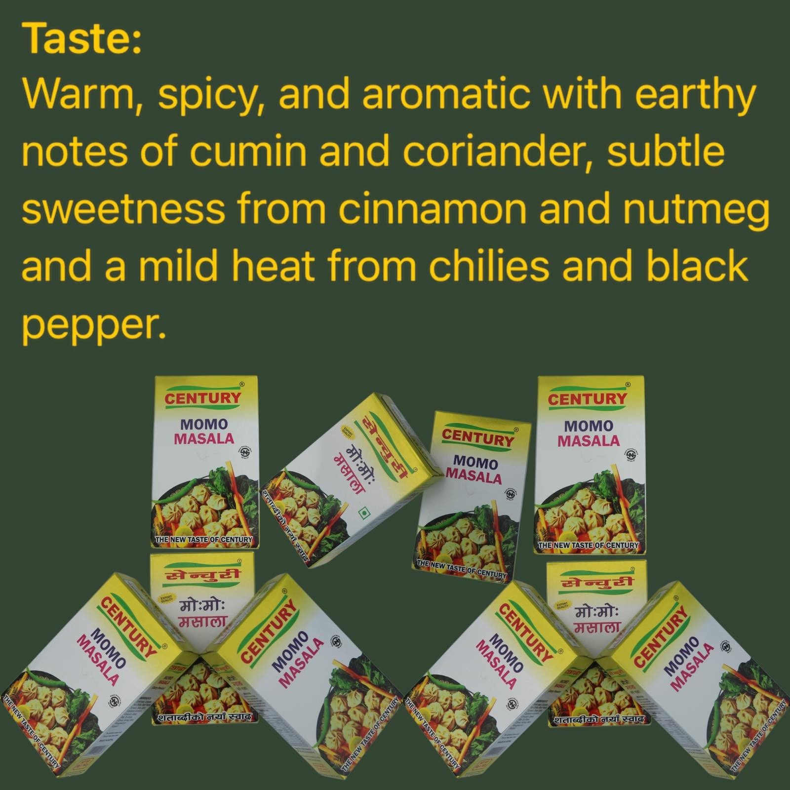 Century Mo:mo Masala Curry Powder Pack of 100 Certified with Nepal Quality Mark