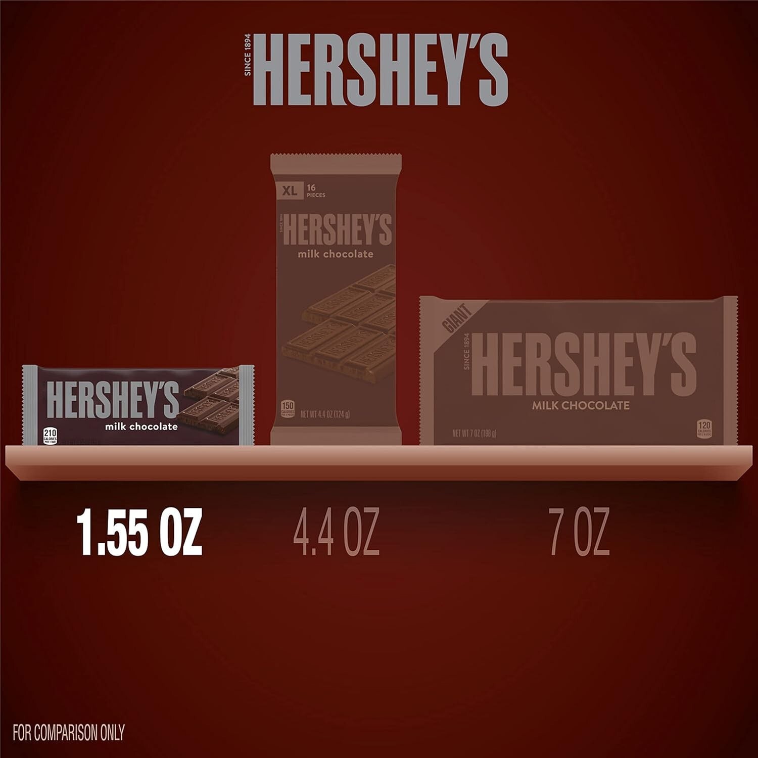 HERSHEY’S Milk Chocolate Candy Bars, 1.55 oz (6 Count) Free shipping